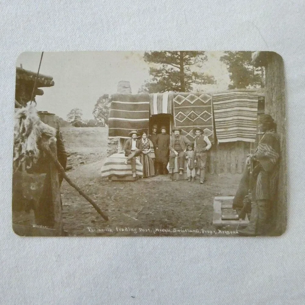 Tze-ne-lin Trading Post‎ Postcard Navajo Apache Archie Sweetland Proprietor AZ